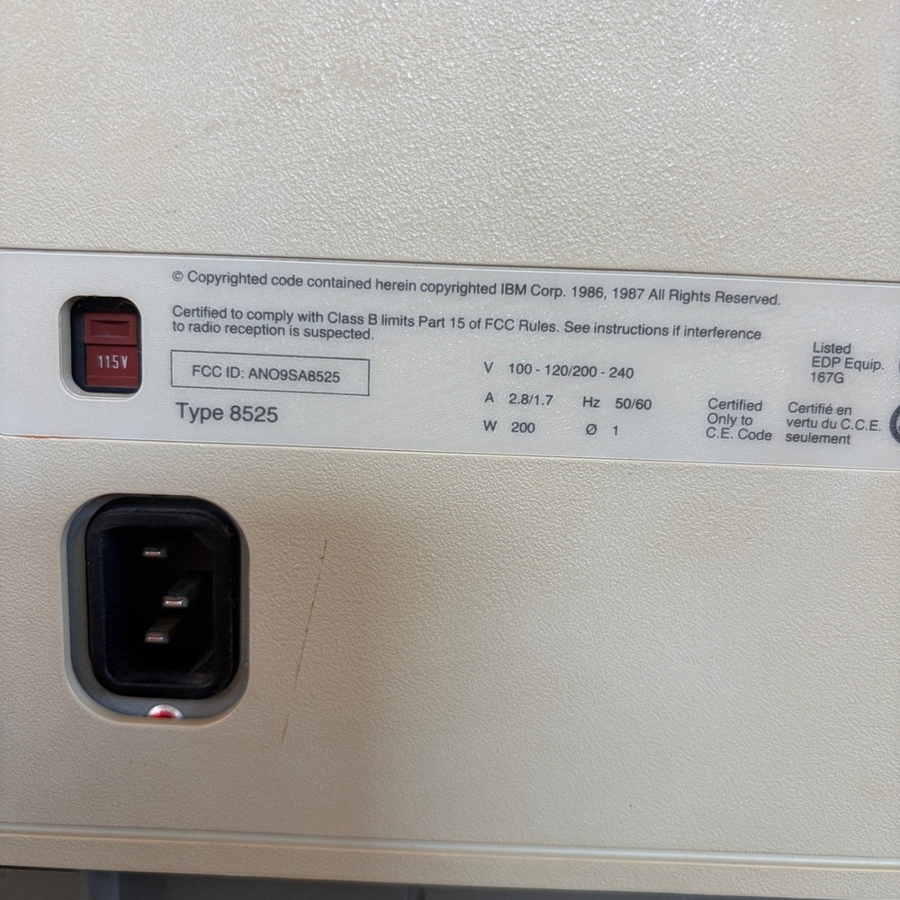 IBM PS/2 Model 25 All-in-One Computer Vintage 512KB RAM Beige Type 8525 - Picture 12 of 16